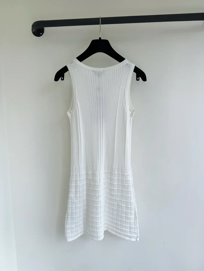 High Quality Women's Summer Solid O-neck Knitted Tank Dress JQ049 - Image 2