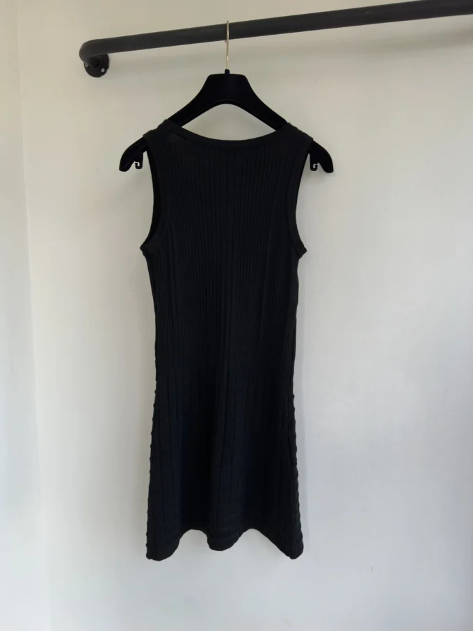 High Quality Women's Summer Solid O-neck Knitted Tank Dress JQ049