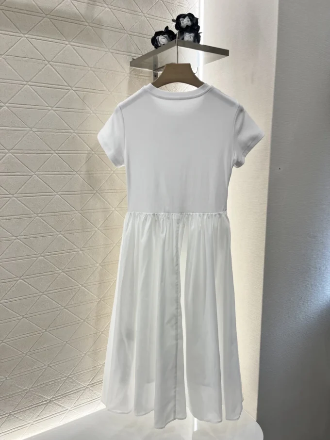 Women's Spring and Summer Round Neck Temperament Short Sleeve Elastic Waist Dress BN-270-30