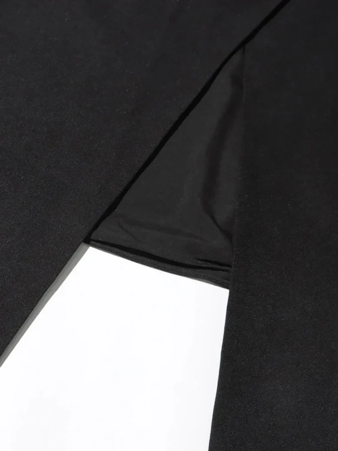 Colorblack Slimming Elegant Long Dress Women Square Collar Sleeveless High Waist Pleated Evening Dresses Female Style New - Image 6