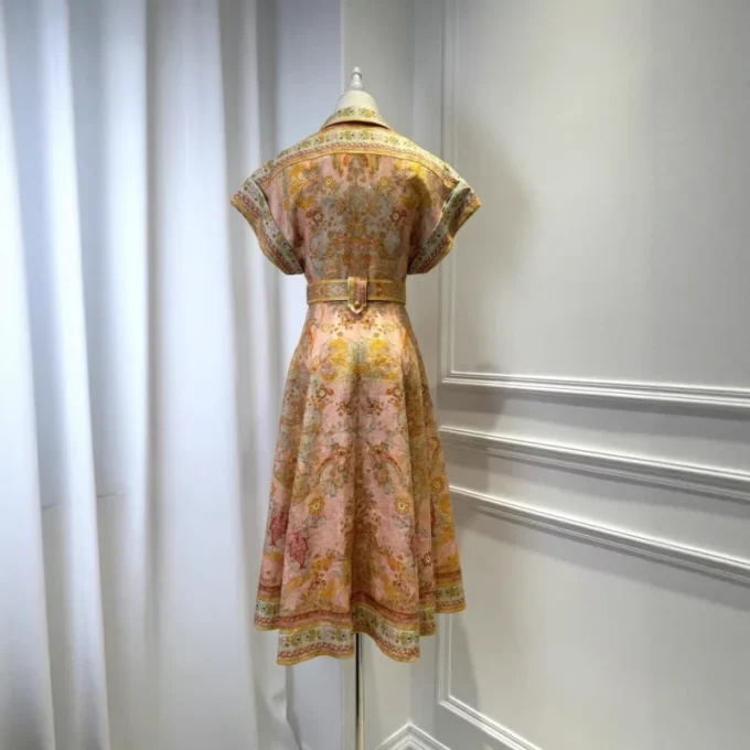 Printed Women's Dress 2025 Summer New Elegant Linen cotton Dresses Design Elegant Temperament Personality Casual Vacation Dress - Image 5