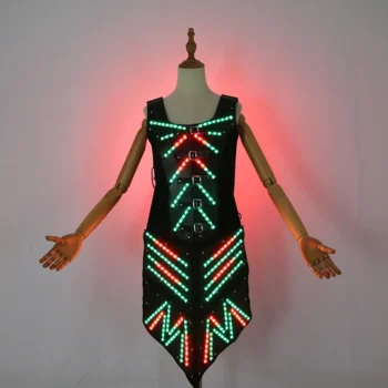 New LED luminous long dress COSPALY armor suit AI robot performance suit annual party performance costume
