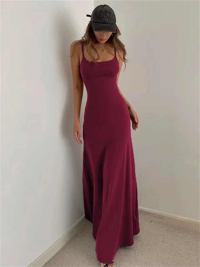 Woman Spring Summer Style Bodycon Dress Female Sexy Sleeveless Spaghetti Strap Split Sheath Dress Vestidos SS161 - Image 6